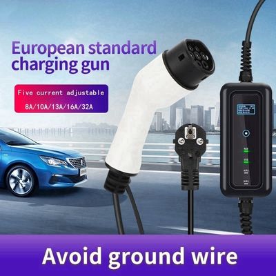 Home Type 2 32A 7KW draagbare EV-oplaadstation met 5m kabel en 3,5KW uitgang