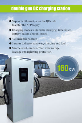 DC EV elektrisch oplader 160KW dubbele aansluitingen DC oplaadstation
